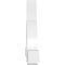 Ekena Millwork Ericson Architectural Grade PVC Gable Bracket, 108"W x 36"H x 6"D x 6"F, 8/12 Pitch GBP108X36X0606ERI00 - alternate 4